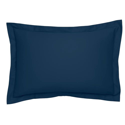 Taie D'oreiller Satin De Coton Coloris Marine 65x65 Cm