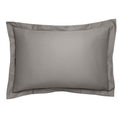 Taie D'oreiller Satin De Coton Coloris Gris 65x65 Cm