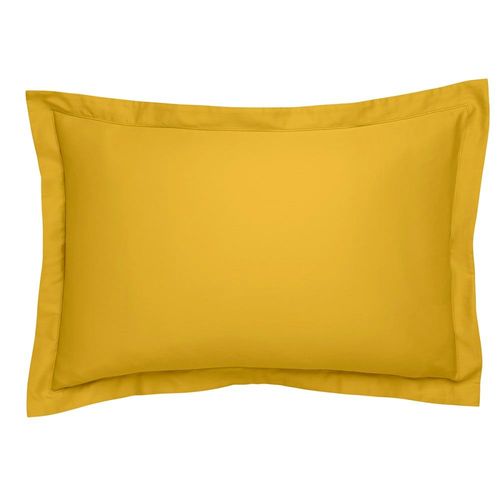 Taie D'oreiller Satin De Coton Coloris Curry 65x65 Cm