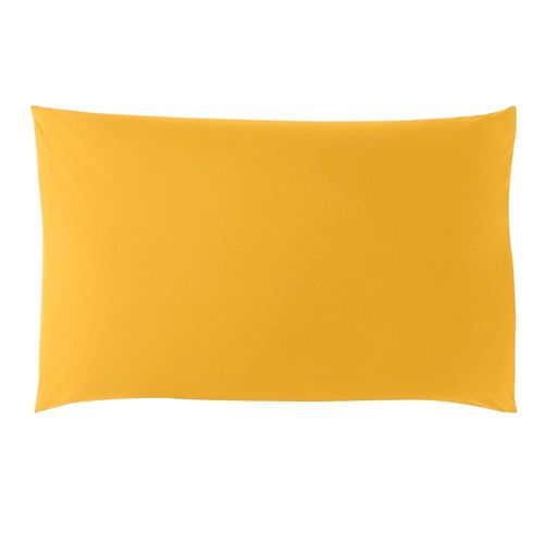 Taie D'oreiller Coton Jaune 65x65 Cm