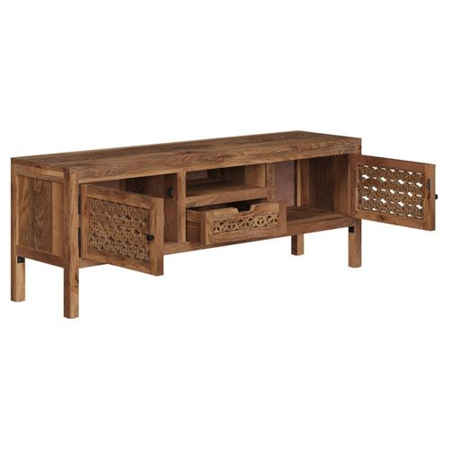 Meuble Tv Ajouré En Bois De Manguier 150 Cm