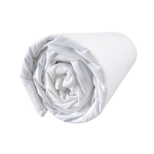 Drap Housse En Percale De Coton 140x190/200cm - Bonnet 30cm Blanc