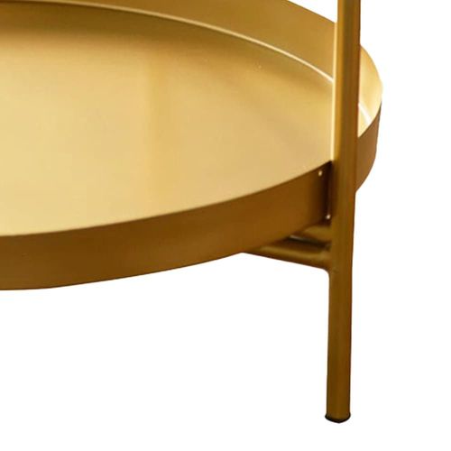 Table En Métal Jaune Doré Unique