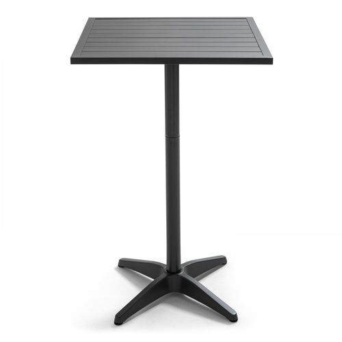 Table Haute Mange Debout En Aluminium Noir