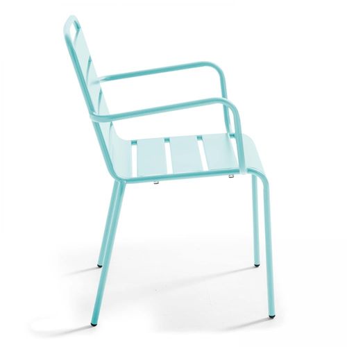 Fauteuil En Métal Turquoise