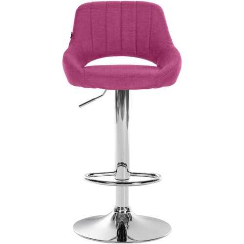 Tabouret De Bar En Tissu Ajustable Pivotant Tissu Violet