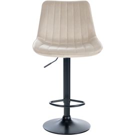 Tabouret De Bar Velours Ajustable Pivotant Velours Crème