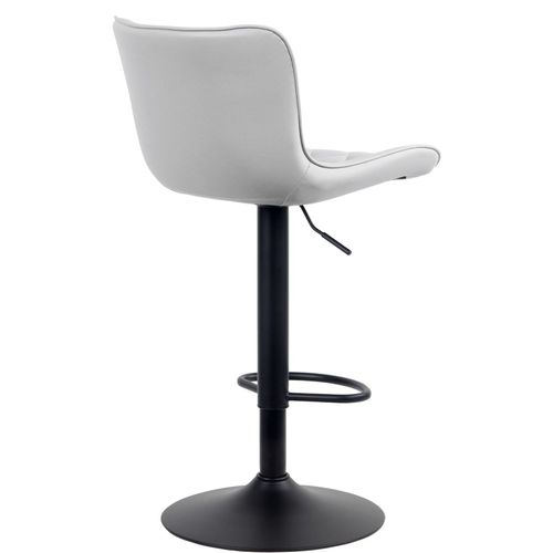 Tabouret De Bar Ajustable Pivotant Similicuir Blanc