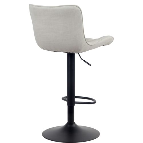 Tabouret De Bar Ajustable Pivotant Tissu Crème