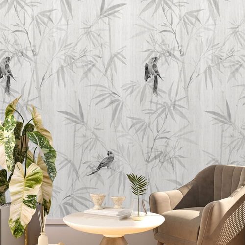 Papier Peint Bambous,papier écologique fin,200x280cm,8 feuilles