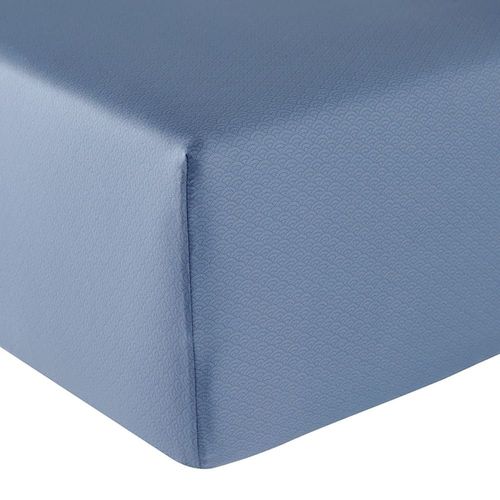 Drap Housse Satin Bleu Foncé 140x200 Cm
