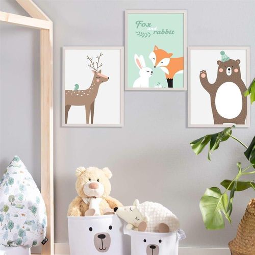 Tableau Enfants Bois Marron