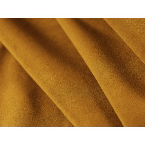 Canapé D'angle Symétrique 5 Places En Tissu Velours Jaune