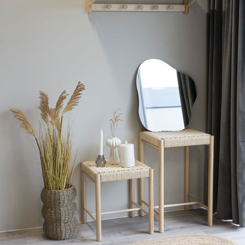 Tabouret De Bar En Bois Et Corde H66,5cm - Naturel