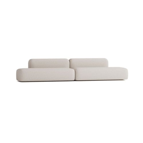 Canapé Modulable 6 Places En Tissu Beige