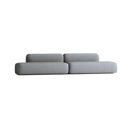 Canapé Modulable 6 Places En Tissu Gris Foncé