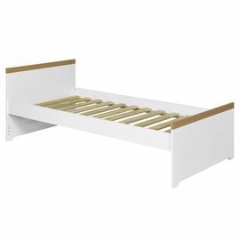 Lit Enfant Effet Bois Blanc 90x190 Cm
