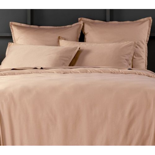 Taie D'oreiller Satin De Coton Rose Nude 65x65 Cm