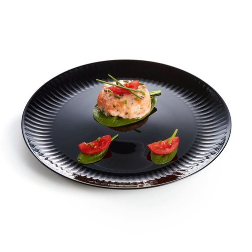 Assiette Plate Noire 25 Cm