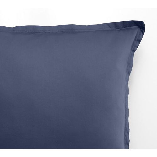 Taie D'oreiller Satin De Coton Bleu Marine 50x70 Cm