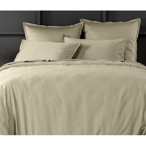Taie D'oreiller Satin De Coton Beige 65x65 Cm