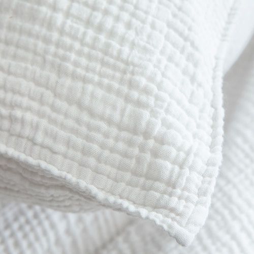 Taie D'oreiller En Gaze De Coton 50x70cm Blanc