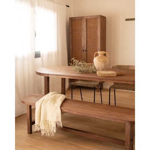 Table De Salle À Manger En Bois De Sapin Marron 200x75cm