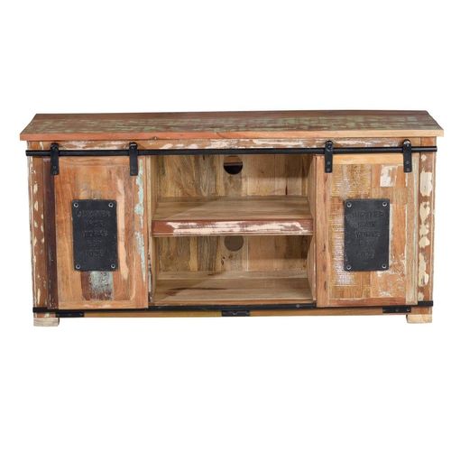 Meuble Tv En Bois Recyclé Multicolore