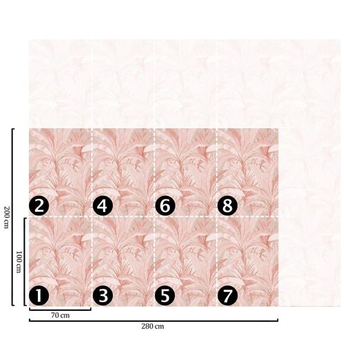 Papier Peint Jungle,papier écologique fin,200x280cm,8 feuilles