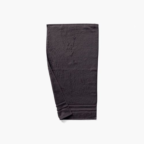 Serviette De Toilette Coton Uni Bouclette Gris 50 X 90 Cm