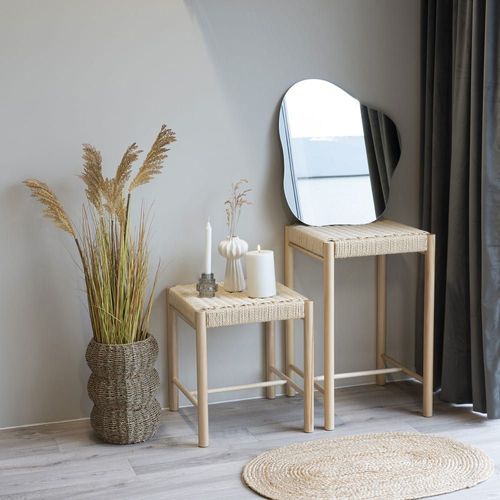 Tabouret En Bois Et Corde H46,5cm - Naturel