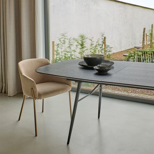 Table À Manger Extensible 8 À 12 Personnes 180-230x105cm - Noir