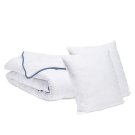 Lot Couette Tempérée 240x260cm + 2 Oreillers 60x60cm