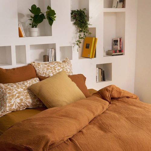 Housse De Couette En Gaze De Coton 240x220cm Curcuma