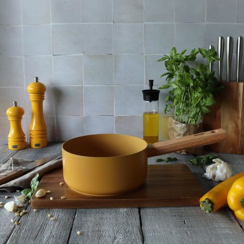 Casserole En Revêtement Céramique Jaune 18cm - Tous Feux