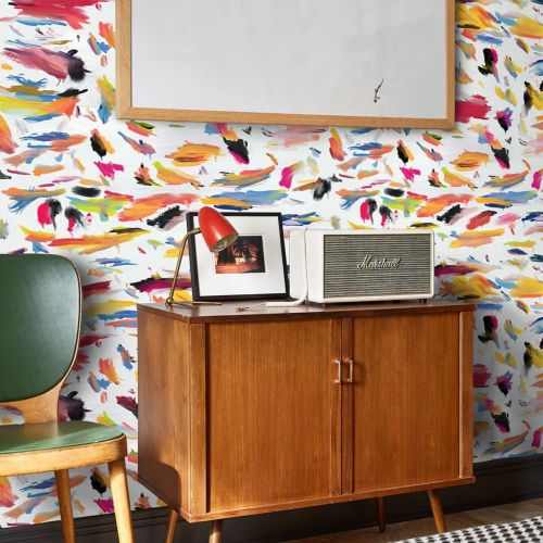Papier Peint Pinceau,papier écologique fin,200x280cm,8 feuilles