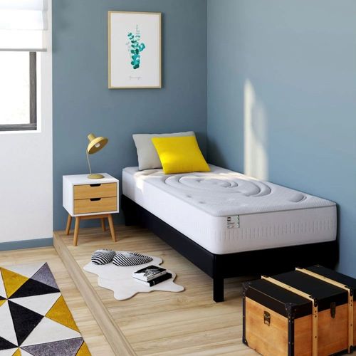 Matelas 100% ressorts et latex, accueil enveloppant - 90x190 cm