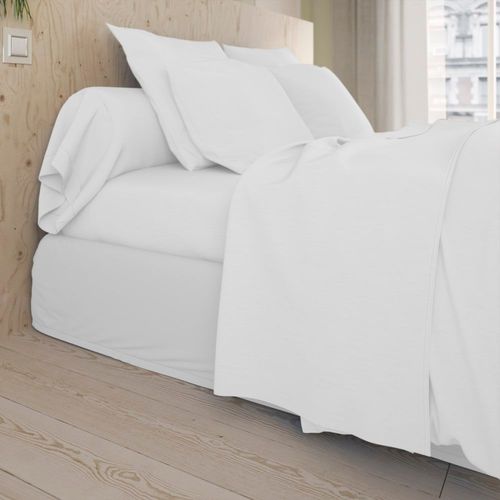Drap Housse Coton Blanc 140x190 Cm