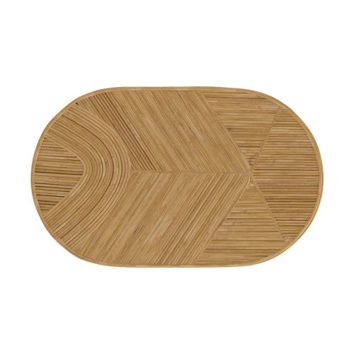 Table Basse Ovale En Rotin Naturel