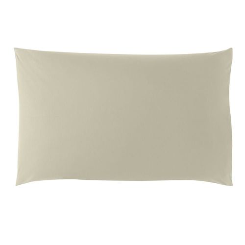 Taie D'oreiller Coton Marron Glacé 65x65 Cm