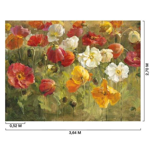 Papier peint champ de fleurs sauvages 364x270 cm