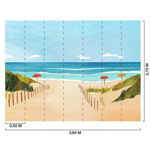 Papier peint vers la plage 364x270 cm