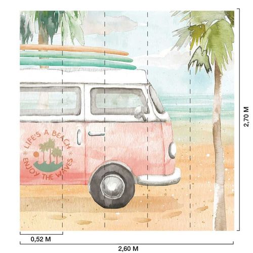 Papier peint vive le surf 260x270 cm
