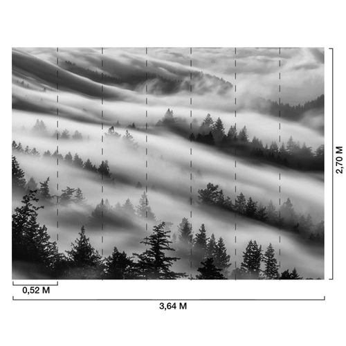 Papier peint brume du matin 364x270 cm