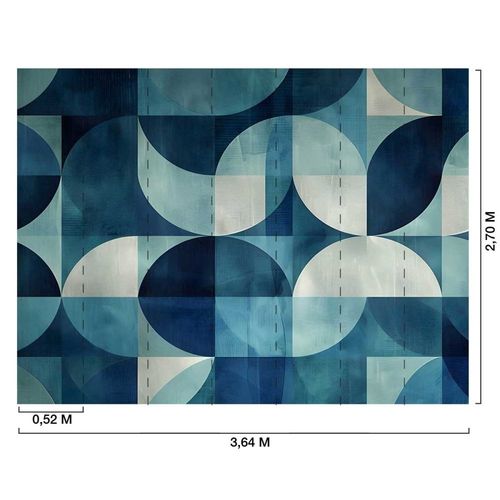 Papier peint bleu ciel 364x270 cm