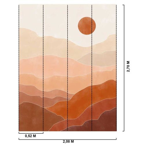 Papier peint soleil au zenith 208x270 cm