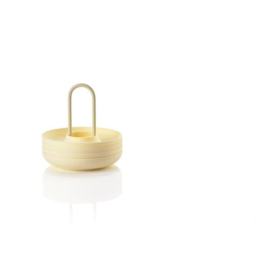 Set De 4 Coquetiers Silicone Avec Support Jaune