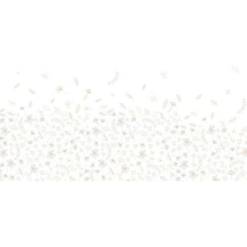 Papier peint panoramique enfant danse des feuilles gris clair 150x250c