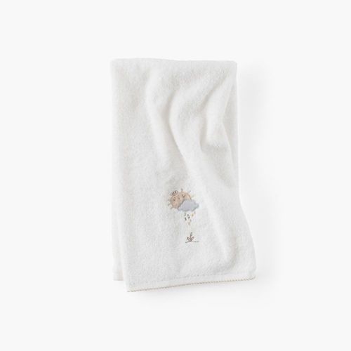 Serviette De Toilette Coton Bio Blanc 50 X 90 Cm