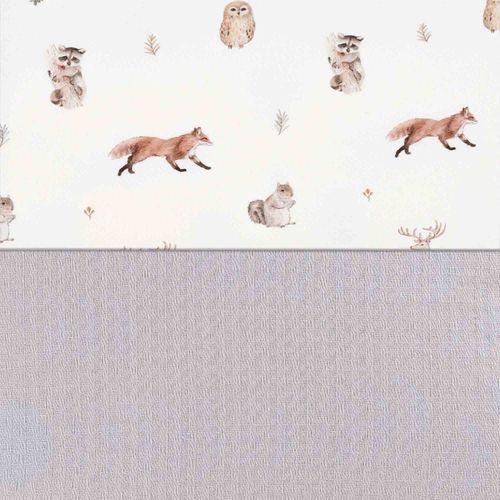 Tour De Lit Pour Berceau Ovale 55x70 Cm Imprimé Forêt
